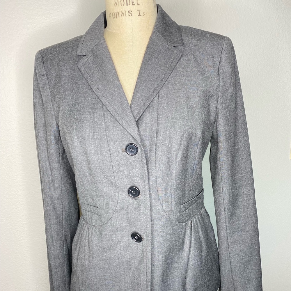 Ann Taylor grey black Blazer Sz 4